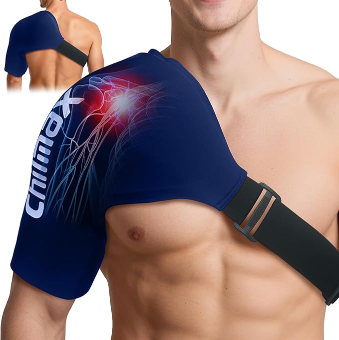Shoulder Ice Pack Wrap, Reusable Hot and Cold Therapy Compression Wrap for Rotator Cuff, Arm, and Shoulder Periarthritis Pain Relief, Fatigue Reduction,Post-Surgical Rehabilitation