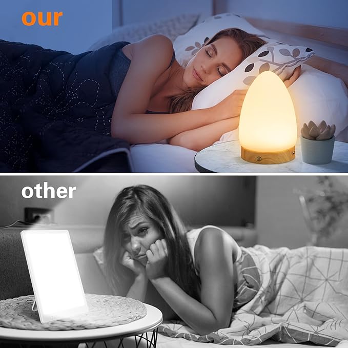 Hopihe Light Therapy Lamp, UV-Free 10000Lux Sunlight Lamp with Touch & Remote Control, Memory Function Happy Sun Lamp 4 Adjustable Brightness Level Timer and 3 Color Temperature for Home, Office