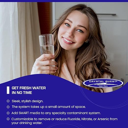 Arsenic Removal | Classic Countertop Water Filter System | Black | Crystal Quest