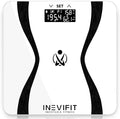 INEVIFIT Body-Analyzer Scale, Highly Accurate Digital Bathroom Body Composition Analyzer, Measures Weight, Body Fat, Water, Muscle & Bone Mass for 10 Users. Includes Batteries