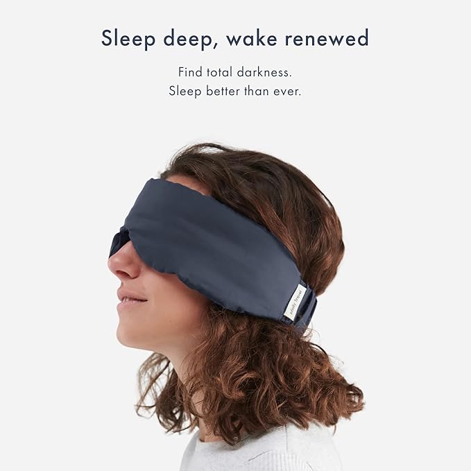 Infinity Travel - Bamboo Sleep Mask - Silky Soft Eye Mask - Comfortable - 100% Light Blocking Night - Machine Washable (Black)