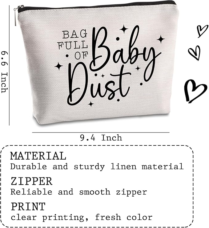 Baby Dust IVF Warrior Makeup Bag - IVF Medication Organizer - TTC & IUI Gifts