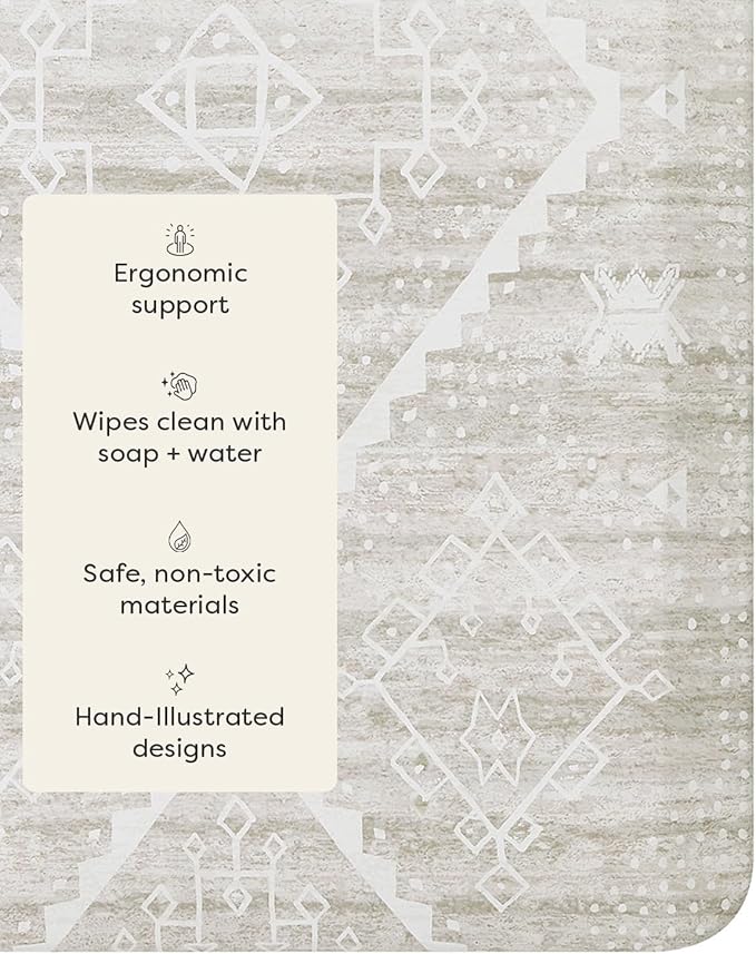 House of Noa Nama Standing Mat – Anti-Fatigue Cushioned Kitchen Mats for Floor | Ergonomic Bounce-Back Foam Kitchen Mats | Anti-Fatigue Mats for Kitchen & Standing | Ula Driftwood | 22"x72"