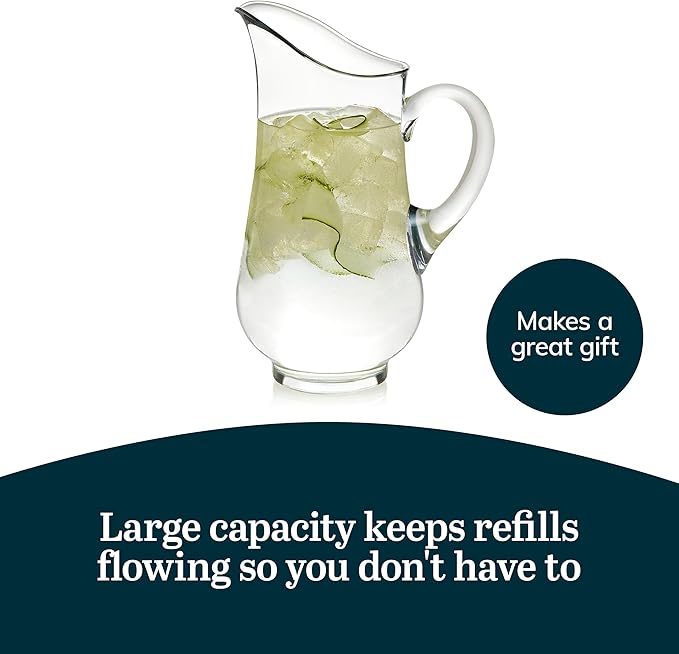 Libbey Atlantis Glass Pitcher, 73-ounce