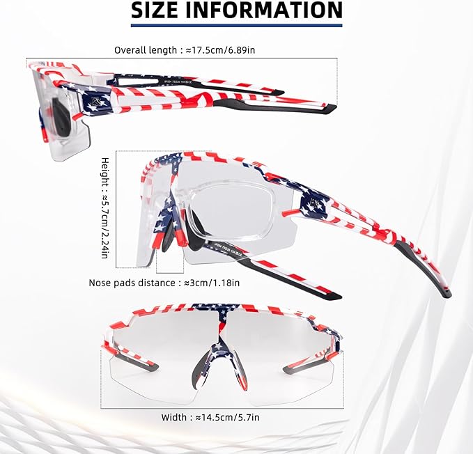 ROCKBROS Photochromic Sports Sunglasses for Men Women Cycling UV Protection