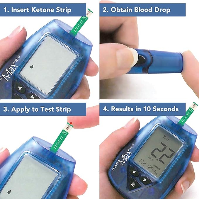 Nova Max Plus Ketone Test Strips - Box of 10
