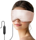 Heated Eye Mask for Dry Eyes and Sinus Pressure Relief, Ultra Soft Face Heating Pad for Tension Headache Relief Pink