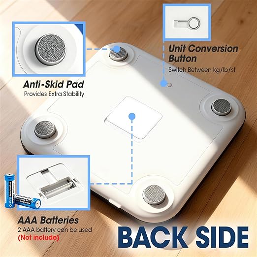 2 Pack Scale for Body Weight, Digital Bathroom Scale with Clear LED Display, High Precision Measurements, 400lb, Safe Rounded Corners (Batteries Not Included)