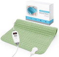 MASVIS Heating Pad for Period Cramps & Back Neck Shoulders Pain Relief, 24"x20" Large Heat Pad with 2-Hour Timer, 6 Heat Levels, Moist Dry Heat Options, Machine Washable, Gifts for Women Mom, Green