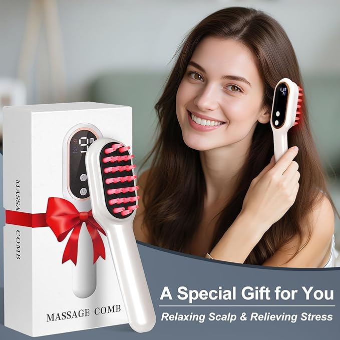 Laser Therapy Hair Growth Comb, Red Light Hair Brush for Hair Care, Red Light Therapy for Hair Growth