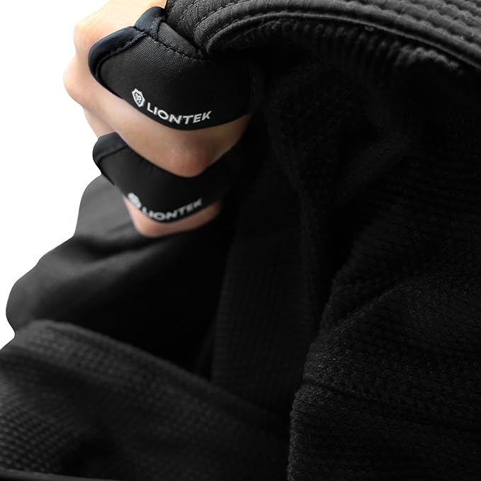 LIONTEK Single Finger Sleeve Pair - Sports Compression Finger Sleeve for BJJ, MMA, Basketball, Weight Lifting, and More