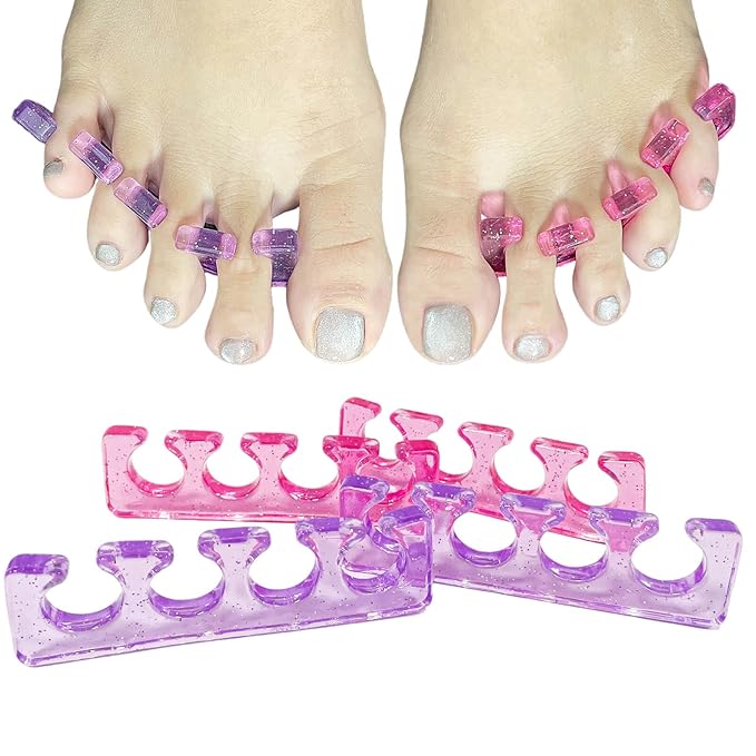 SUNFATT Toe Separators for Women,Toe Spacers for Women,Toe Separators Use for Separation of Toenails or Nails as Well as Polishing of Nail Polish.(Thin)