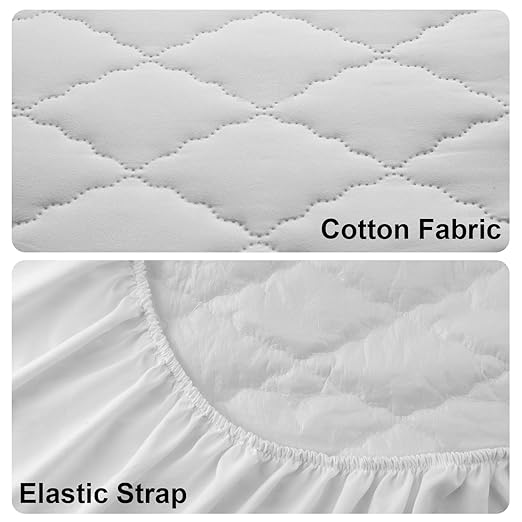 2 Pack Hospital Bed Sheets Set,Hospital Fitted Bed Sheets for Home Use & Hospital Care Beds,Waterproof Fitted Sheets with Elastic All Around,Reusable and Machine Washable,36" x 84" x 14" (White)