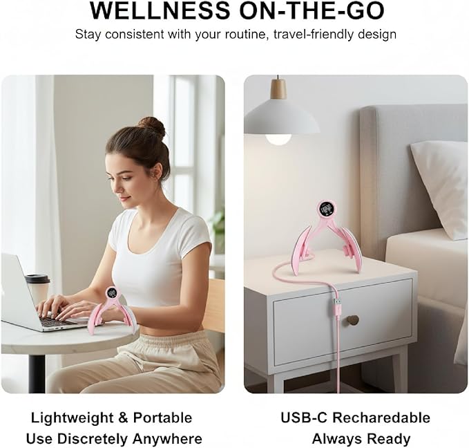 Pelvic Floor Trainer & Thigh Master for Women - Digital Kegel Exerciser for Post-Birth Recovery & Bladder Control - Inner Thigh Exerciser & Hip Abductor Machine with Counter (Pink)