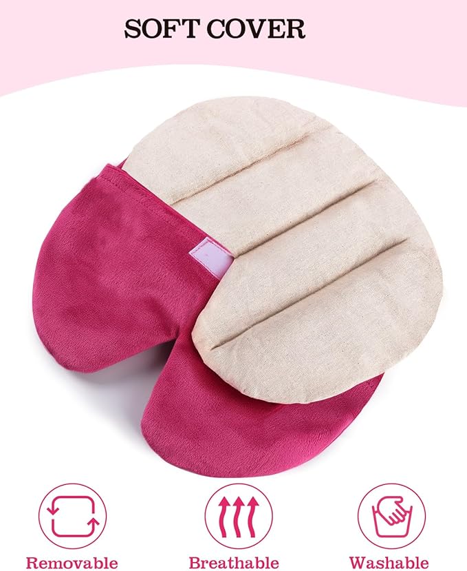 Weighted Sinus Mask, Warm Cold Compress Eye Mask for Dry Eyes, Migraine, Sinus Pressure Relief, Stress, Eye Pillow Microwavable Face Heating Pad for Puffy Eyes, Self-Care Gifts for Women