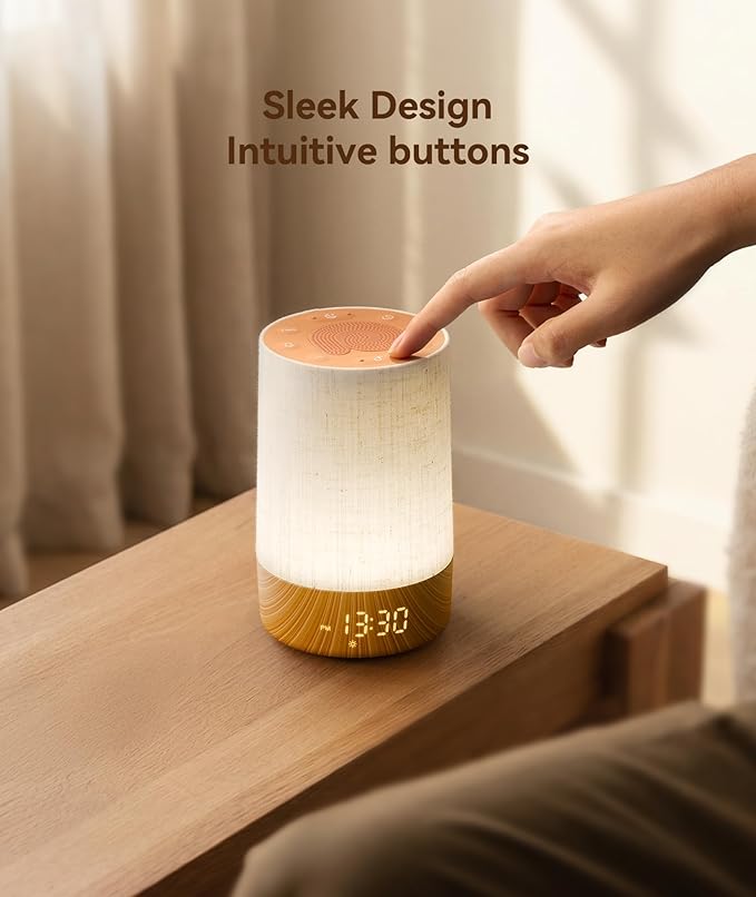Dreamegg Sunrise Alarm Clock - Sound Machine with 29 Soothing Sounds, Cold & Warm Light Mode, Favorite Mode, 20-level Brightness, Dimmable Display, Wake Up Light & White Noise Machine for Home, Office