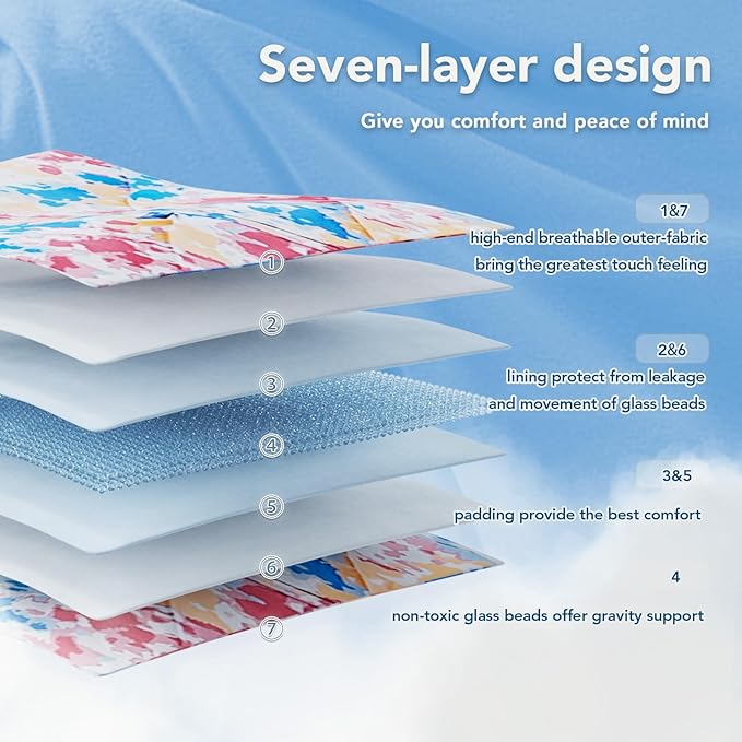 Topcee Weighted Blanket for Adults (20 lbs, 60" x 80") Queen Size Soft Cooling Heavy Blanket Sleeping, Apply to 190-210 lbs Body, Thick Breathable Blanket with Glass Bead, Easy Care