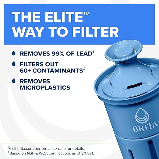 Brita Water Dispenser, UltraMax Elite Filter, Removes 99% of Lead, Includes 1 Filter, 27-Cup Capacity, Black
