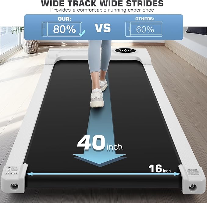 ANCHEER Walking Pad 3.0HP Under Desk Treadmill 300lbs Weight Capacity with Remote Control, Compact Electric Treadmills for Home/Gym/Office with LED Screen, Ultra-Quiet, Installation-Free