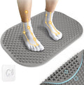 Silicone Foot Massage Mat with Dual-Side Usage, Extra-Large Reflexology Mat for Feet Relaxation, Portable Foot Acupressure Mat, Foldable Standing Desk Mat for Pain, Fatigue Relief(Gray-XL)