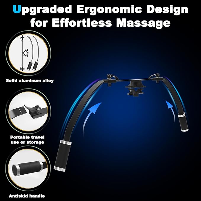 Massage Gun Holder,Detachable Deep Stable for Portability Massage Gun Holder for Back Extension Handle Compatible with Most Massage Guns, for Hard to Reach Areas,Muscle Pain Relief