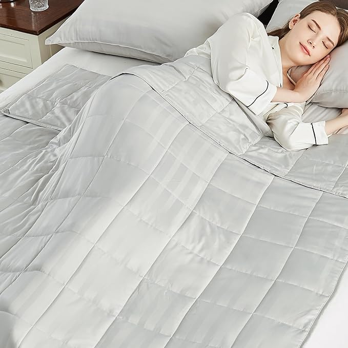 Weighted Blanket King Size (88"x104" 30lbs),Ultra Soft and Cozy Cooling Weighted Blanket King Size for Adult,Heavy Blanket with Machine Washable Soft Blanket, Light Grey