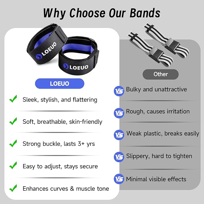 Booty Bands for Working Out Glutes, Adjustable Blood Flow Restriction Bands with Non Slip for Workout Butt & Thigh Building, Occlusion Bands for Women and Men Glutes Easy to Carry
