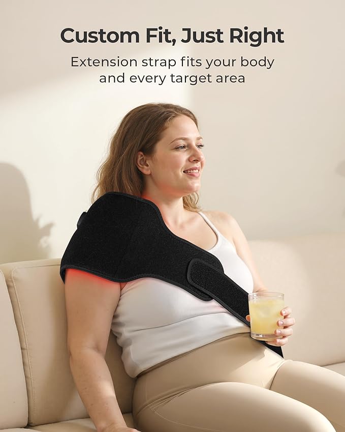 XASLA Red Light Therapy Mat, 660nm & 850nm Near Infrared Red Light Therapy for Body, 5000mAh Battery, Cordless Red Light Therapy Pad, 3 Light Intensity, Pulse Mode, Pain Relief, Improve Circulation