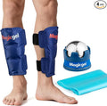 Shin Splint Relief: Hot & Cold Packs, Cryoball & Stretch Bands for Shin Splints | Hot & Cold Therapy for Leg Pain Relief | by Magic Gel
