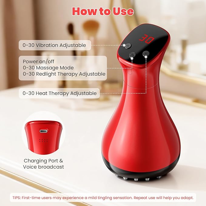 Lymphatic Drainage Massager, Anti-Cellulite Massager For Body Cellulite and Thigh & Belly Stretch Marks Reduction, Handheld Massage tools for Lymphedema & Lipedema, Sciatica Nerve Pain Relief Devices