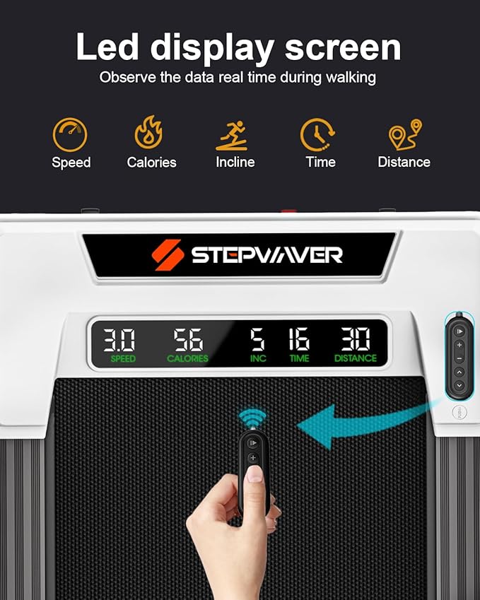 3HP Walking Pad Treadmill with 9% 5-Level Auto Incline, 360 lbs Capacity & Big LED Screen Under Desk Treadmill with Hike/Jog/Run Mode, Compact Treadmills for Home Small/Office,Assembly Free,Wider Belt