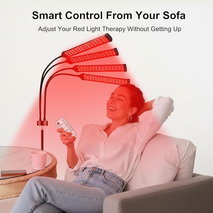 Red Light Therapy for Body Face with Stand,Infrared Light Therapy Lamp,660nm Red Light and Near Infrared 850nm for Back Pain & Muscle Recovery (Large Size)