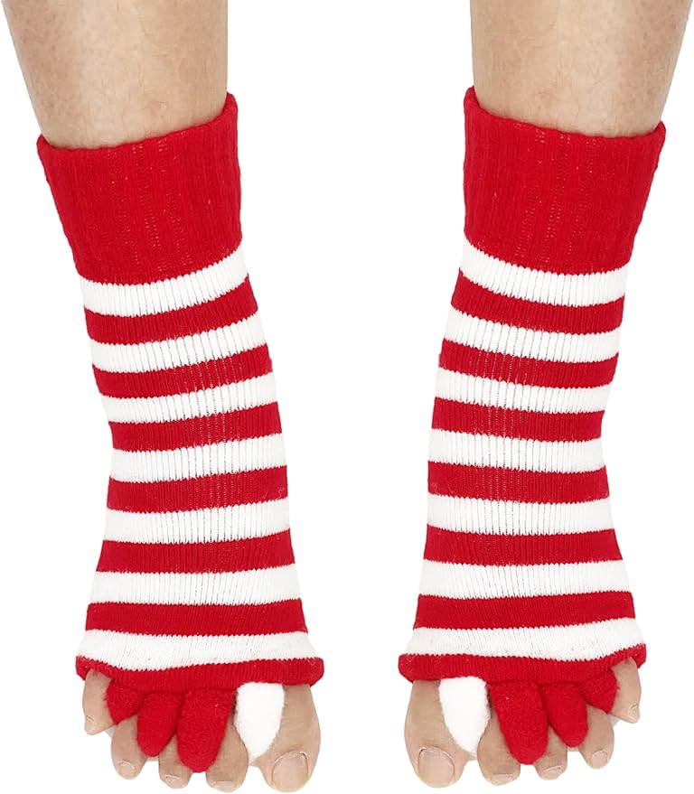 Women Toe Separator Socks Toeless Foot Alignment Socks for Yoga GYM Massage Pain Relief Improves Circulation Stretchy