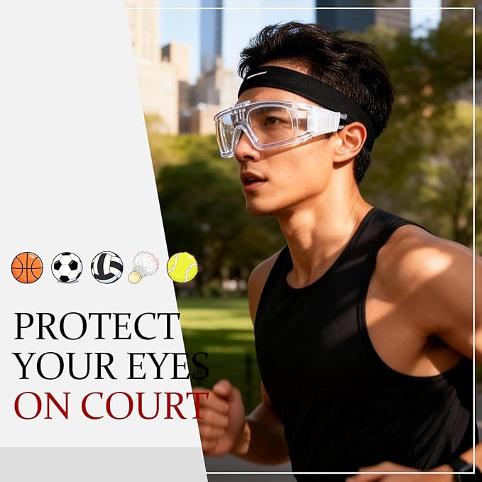 Andux Unisex Sports Glasses Anti Fog Goggles for Basketball Dribbling, Lacrosse, Eye Training LQYJ-01