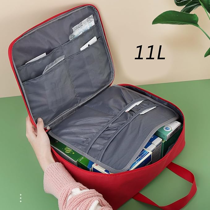 Large Capacity Pill Bottle Organizer Travel Storage Bag Medicine Bag for Medications Vitamin and Medical Supplies