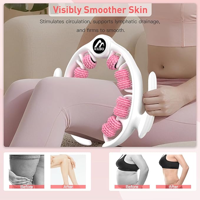 Cellulite Massage Tool, Detachable Roller Handle Cellulite Massage Tool，,massage roller Achieve firm smooth skin,fascia blaster massage roller， lymphatic drainage massager Tools for Sore Arms, Legs