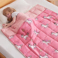 anfie Weighted Blanket Kids(36"x48" 3lbs) Weighted Blanket Cooling Blanket for Sleeping,Throw Size Breathable Blanket with Premium Glass Bead(Little Unicorn)