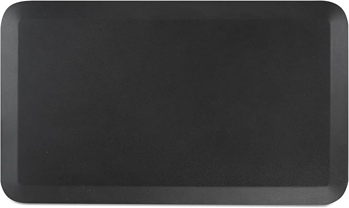 Union & Scale Flexfit Anti‑Fatigue Floor Mat, Cushioned Ergonomic Standing Mat, Non‑Slip Waterproof, 31.5" x 19.5", Black, 2‑Pack