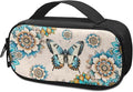 Bohemia Butterfly Insulin Pen Cooler Travel Case with Handle Daily Life and Trip Storage Bag for Glucose Meter, Test Strips, Lancets & Diabetic Supplies, Easy to Carry