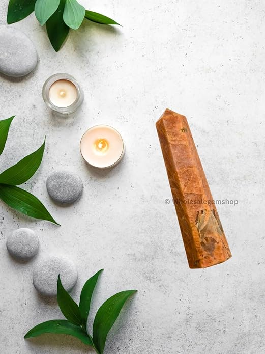 WholesaleGemShop 3 Inch Gemstones Obelisk Tower Jumbo Facet Aura Rock Crystal Natural Polished Earth Wand Spirit