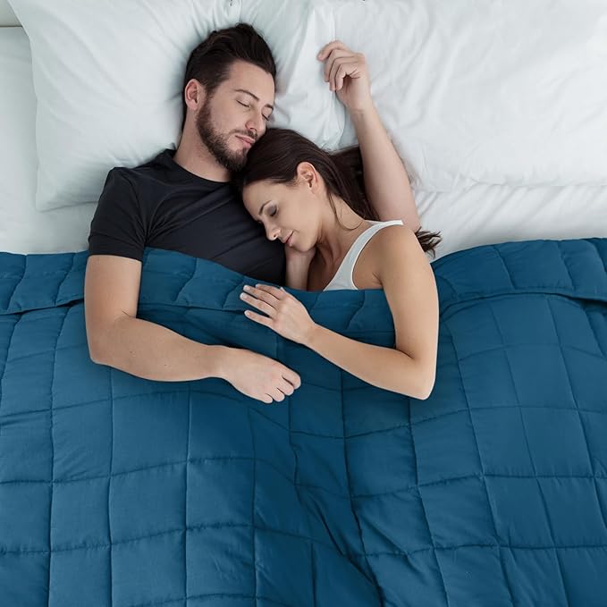 CYMULA Weighted Blanket for Adults (20lbs 88"x104" King Size) - Cooling Breathable Heavy Blankets for Summer Winter - Ultra Microfiber Soft Comfort Blanket with Glass Beads - Gifts for Men/Women