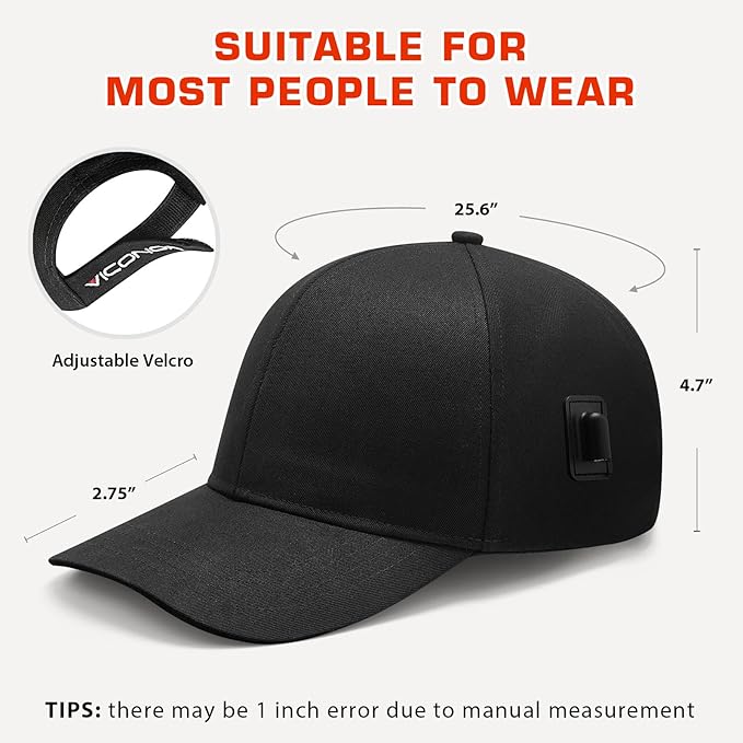 Laser Hair Growth Cap, Red Light Hat, Black