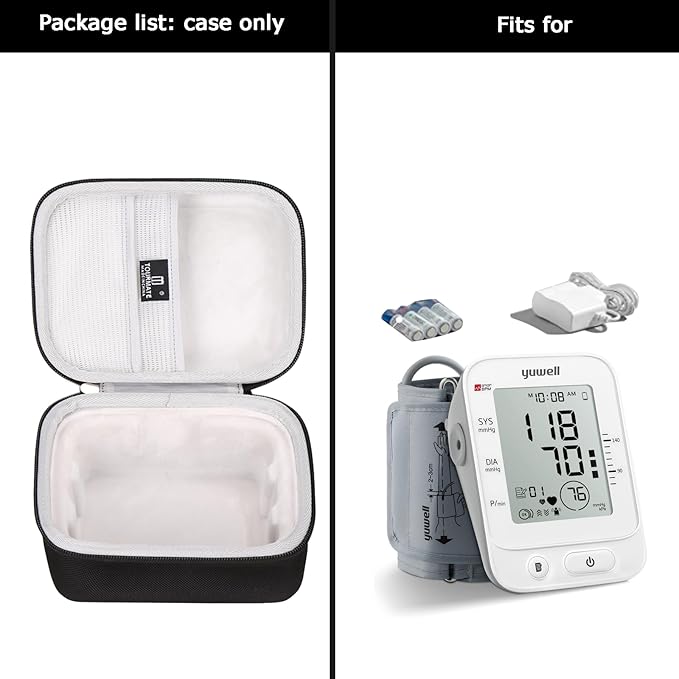 Hard Case Replacement for yuwell Blood Pressure Monitor Upper Arm Cuff YE660E