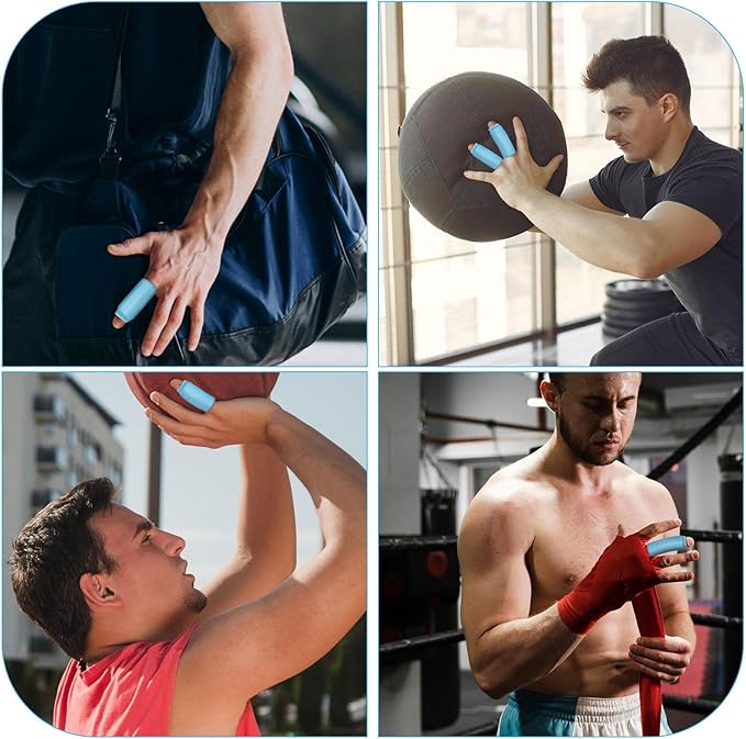 Finger Ice Sleeves Packs, Reusable Finger Cold Packs, 4 pcs Finger Gle Ice Pack Wrap Thumbs & Toes, Lasting Cold Compress, Hot Cold Ice Pack - for Injury, Sprain, Swelling