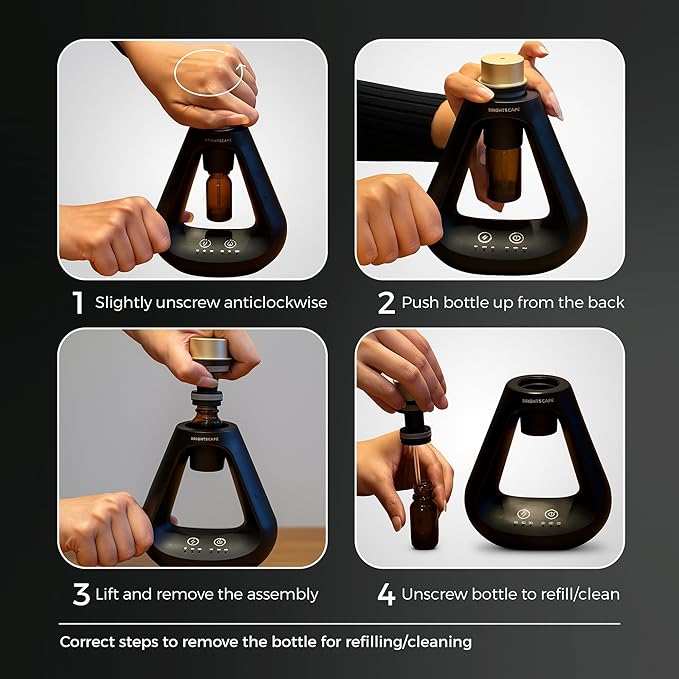 Apex Waterless Diffuser — Cold Air Nebulizing Aromatherapy Diffuser for Home & Office | No Water, No Heat, No Residue | 9 Precision Scent Settings | Matte Black