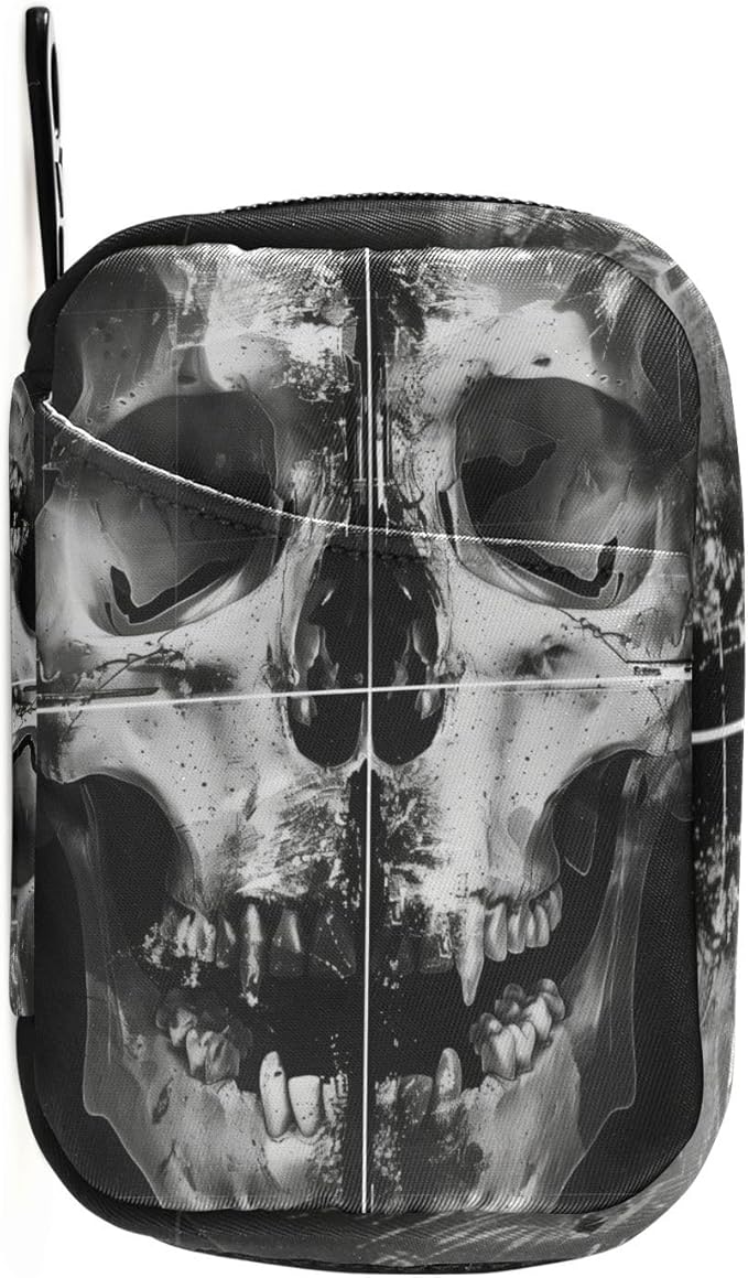 Weekly Pill Organizer Case Cool Skeleton Travel Portable Pill Bag for Medicine Vitamin Large Capacity Zipper Medicine Organizer