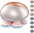 Electric Scalp Massager, Portable Head Stress Relax,IPX7 Waterproof Rechargeable Head Massager Scalp Stress Relax, Body for Deep Cleansing, Relief, Hair Growth (Gold)