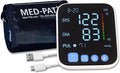 Med-Pat BP-S Arm Blood Pressure Monitor - 4.7" HD LCD Screen - 2 Users x 300 Memories Plus Guest Mode - Irregular Heartbeat Detection - Hold Still Indicator - Portable Square Design