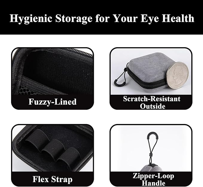 Multi-Functional Medicine & Eye Drops Travel Organizer – Hardshell EVA Case with Elastic Bands & Mesh Pocket, Compact Carrying Container for Daily Pills, Small Bottles & Accessories