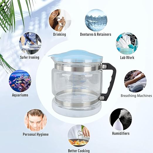 Distiller Water Container Water Filter Pitcher Multipurpose Glass Collection Bottle for Countertop Home Beauty Distillers 4L